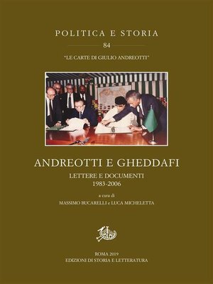 cover image of Andreotti e Gheddafi